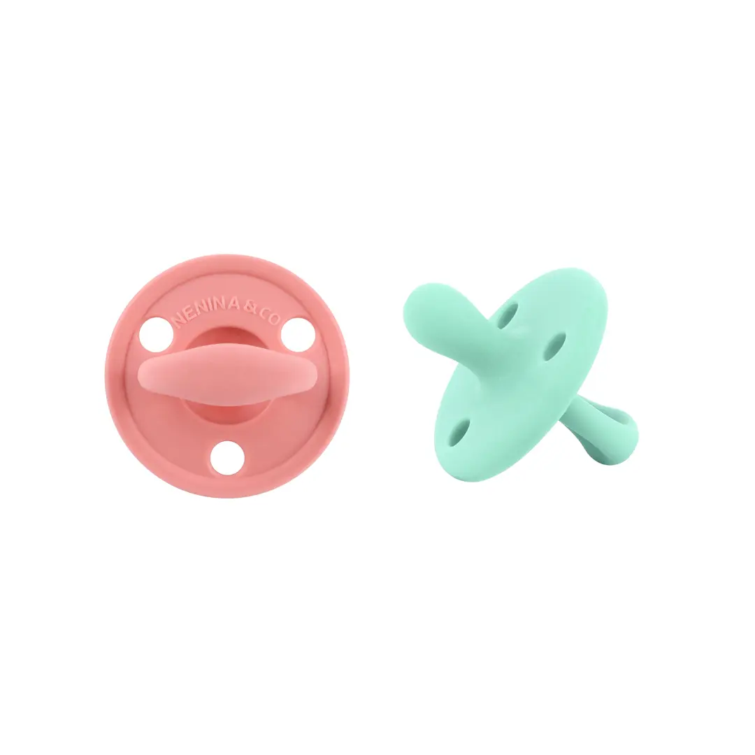 Kit 2 Chupetes Clásicos para Bebé Silicona Orgánica Nenina & Co