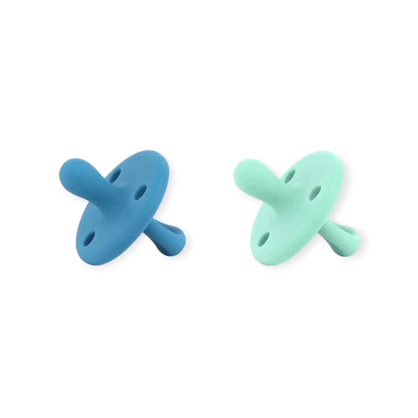 Kit 2 Chupetes Clásicos para Bebé Blue y Mint | Silicona Orgánica Nenina & Co