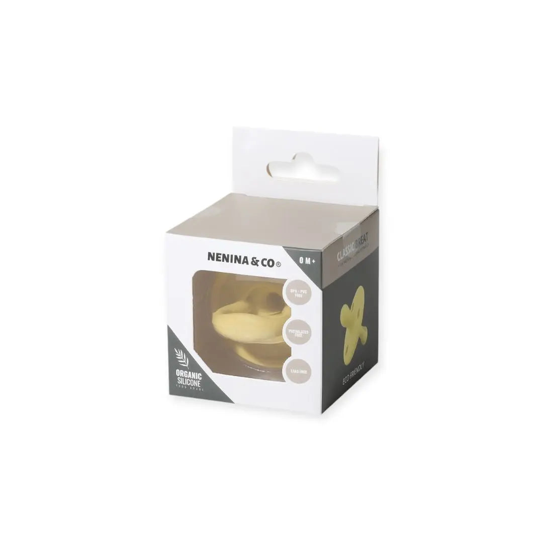 Kit 2 Chupetes Oliva y Amarillo Nenina & Co