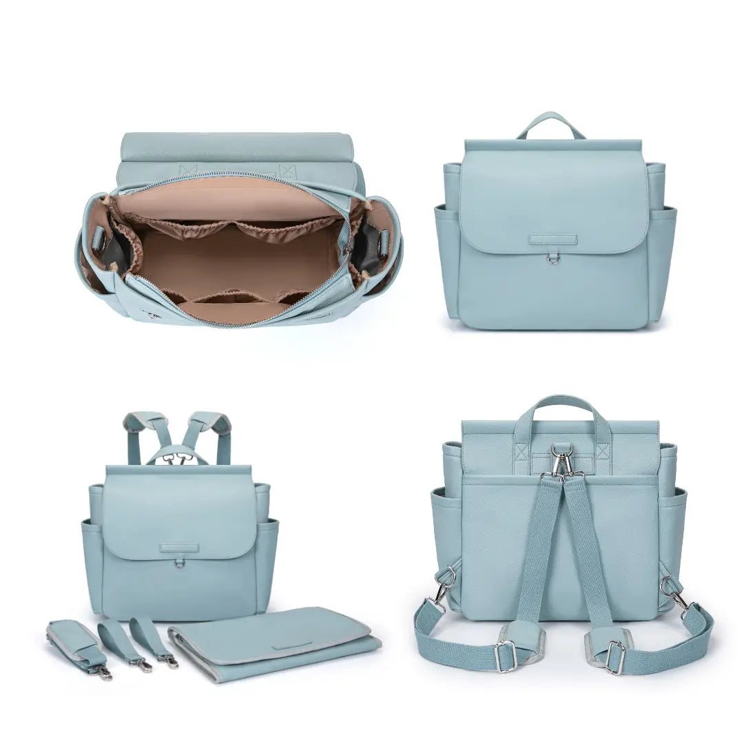 Kit Nacimiento - Bolso Maternal + Cambiador + Neceser + Portadocumento + Guardachupete Mirem By Nenina & Co