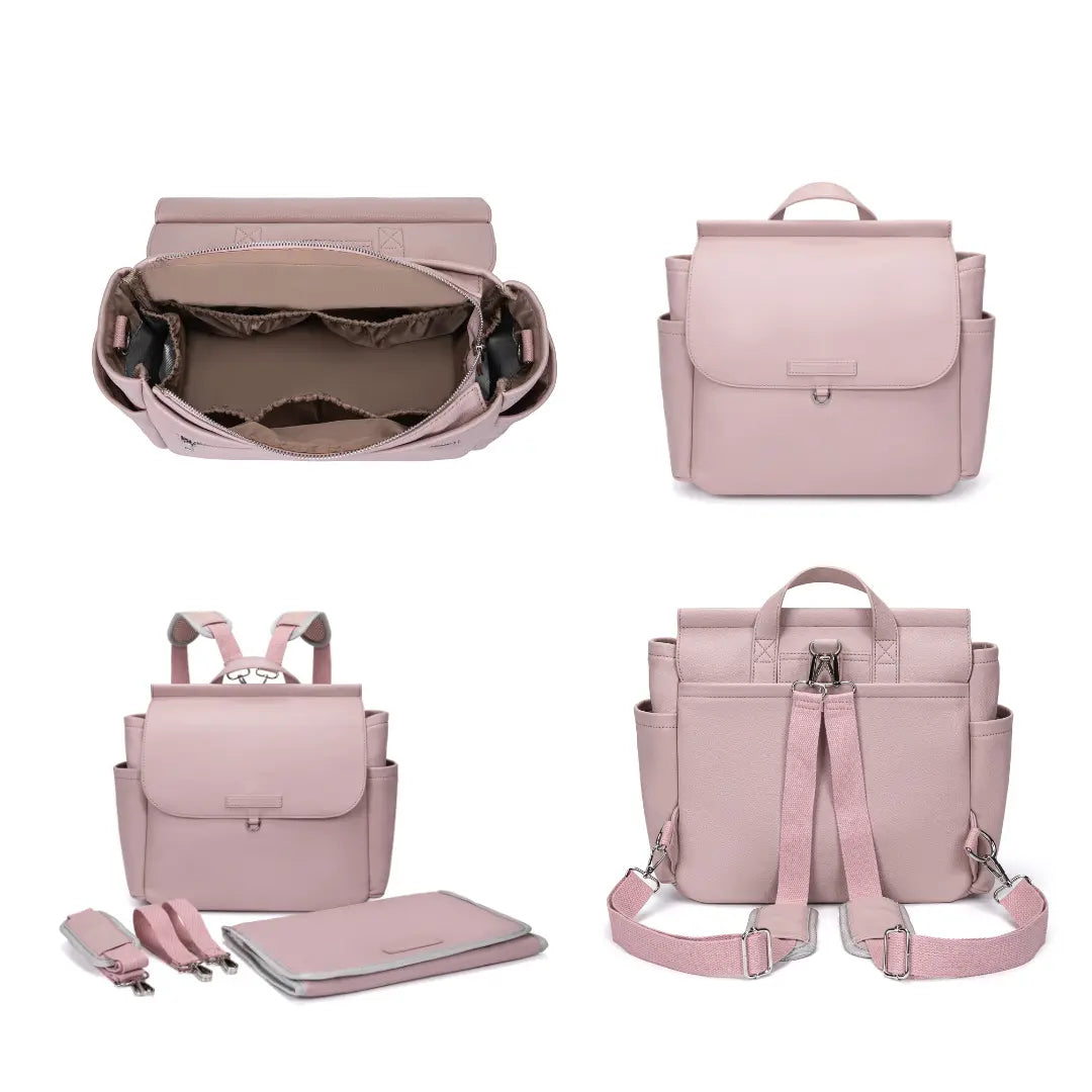 Kit Nacimiento - Bolso Maternal + Cambiador + Neceser + Portadocumento + Guardachupete Mirem By Nenina & Co