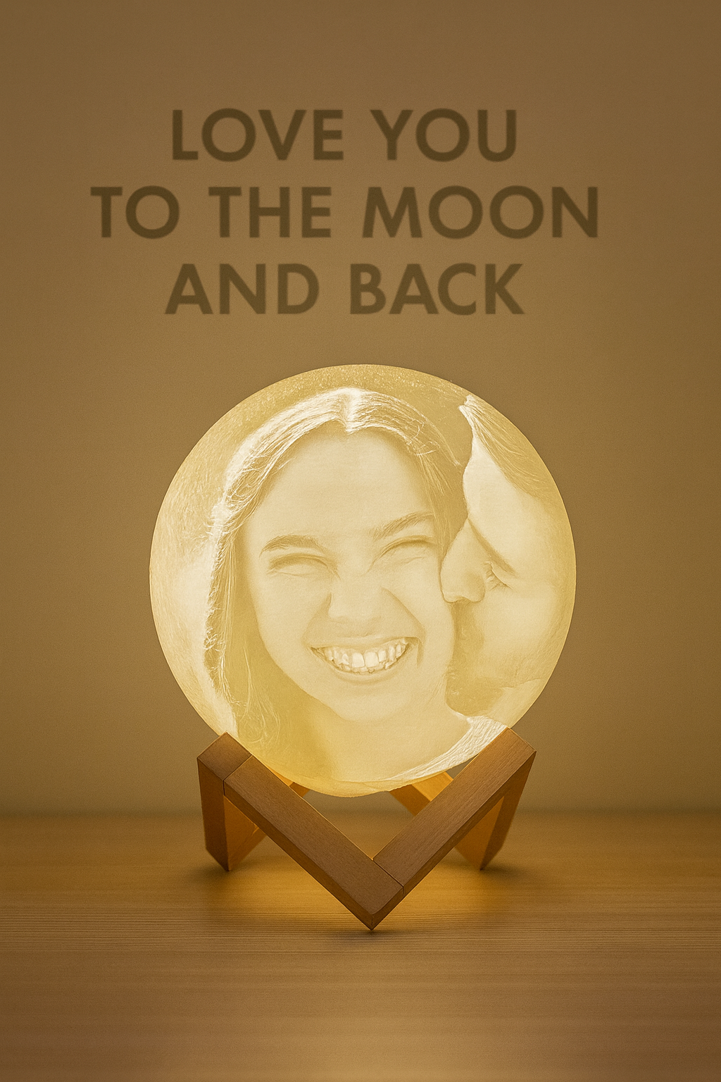 Lámpara Luna 3D Personalizada con Foto Grabada