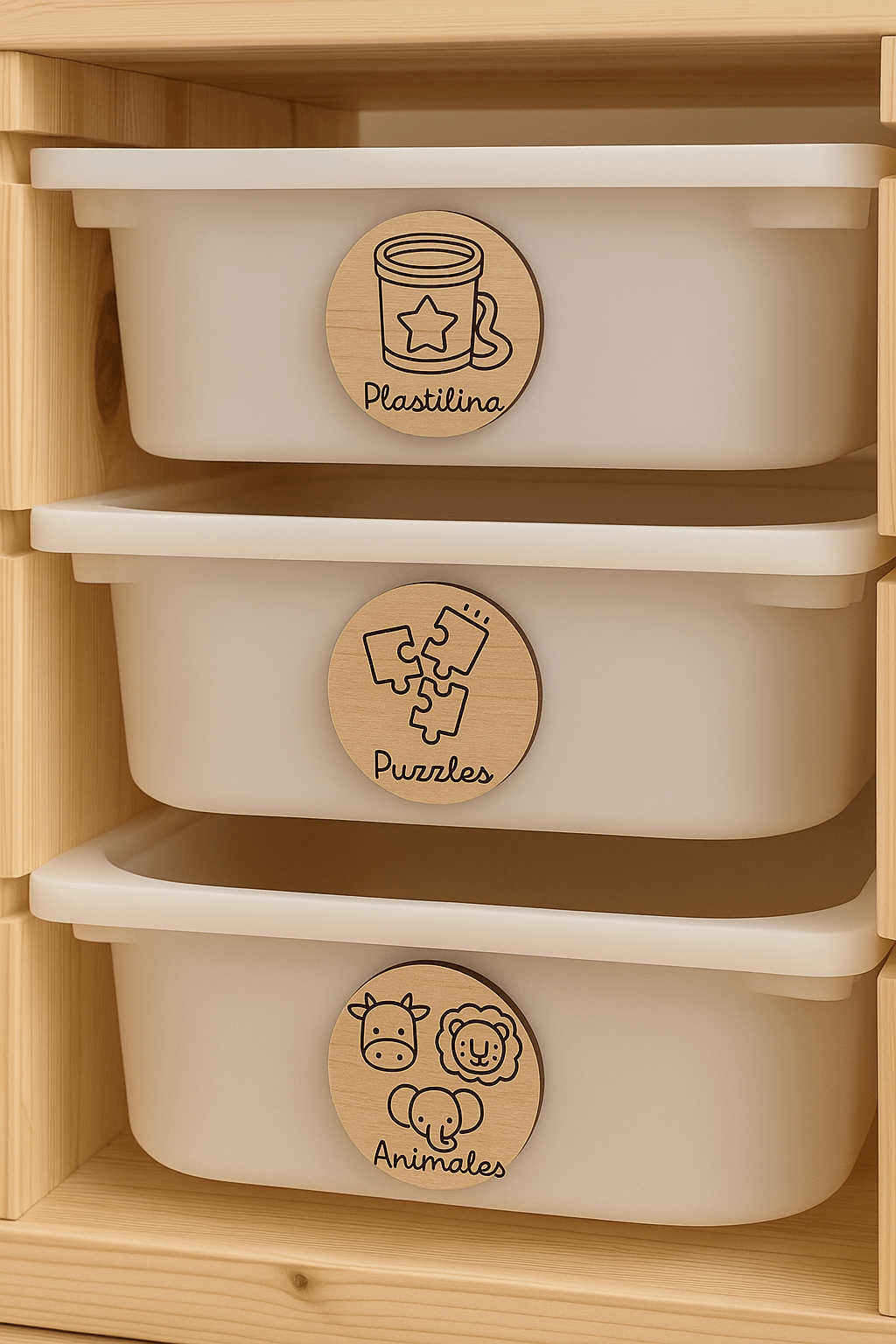 Placas organizadores de juguetes