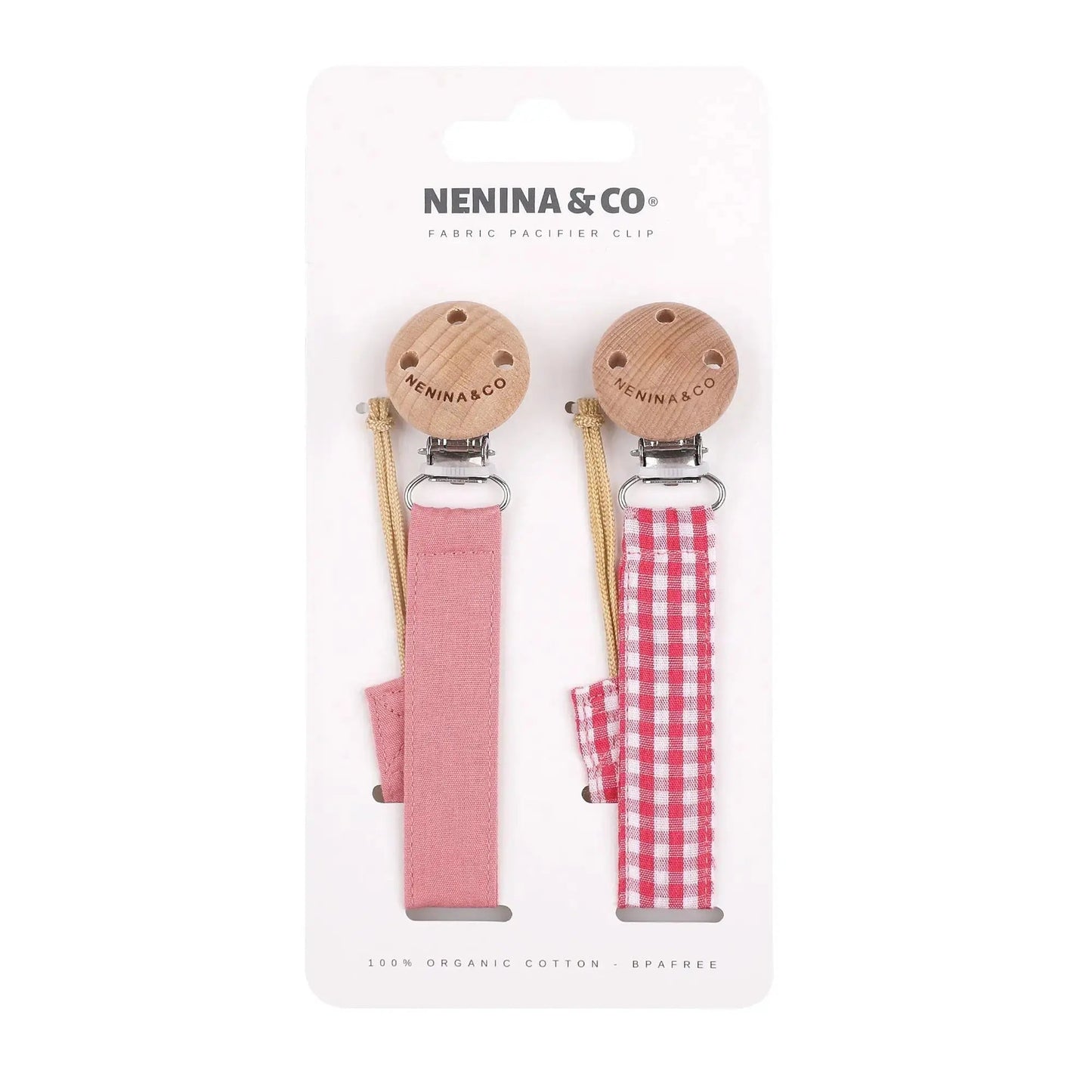 Pack 2 Chupeteros + 1 Chupete DIAMOND FS By Nenina & Co Rosa