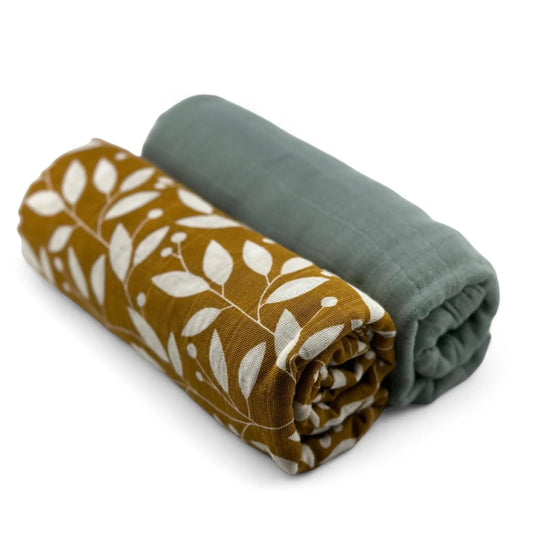 Pack 2 Muselinas Gris + Organic 70% Bamboo +30 % Algodón Nenina & Co