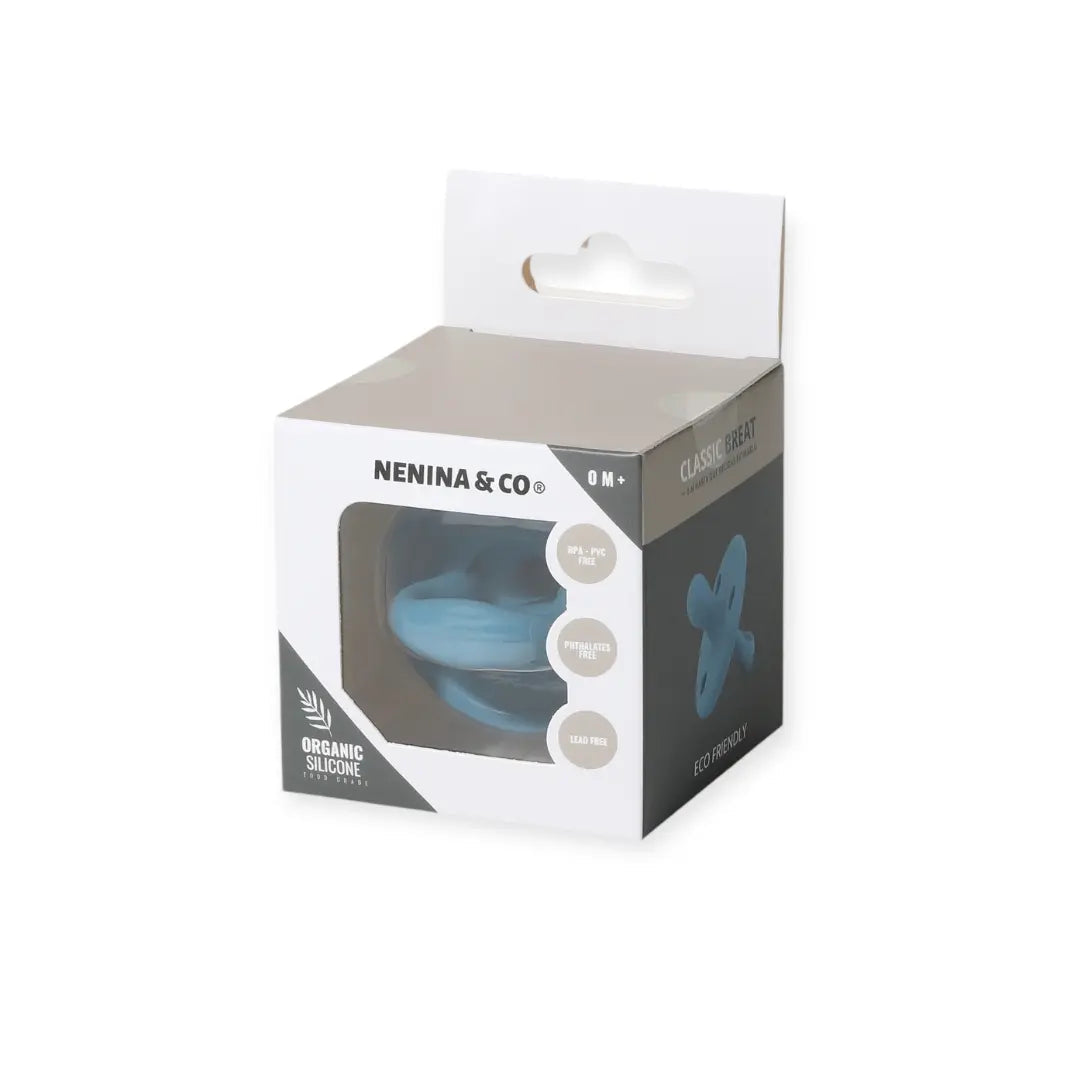 Kit de Biberón y Chupete Clásico con Chupeteros de Algodón para Bebé Recién Nacido | Nenina & Co