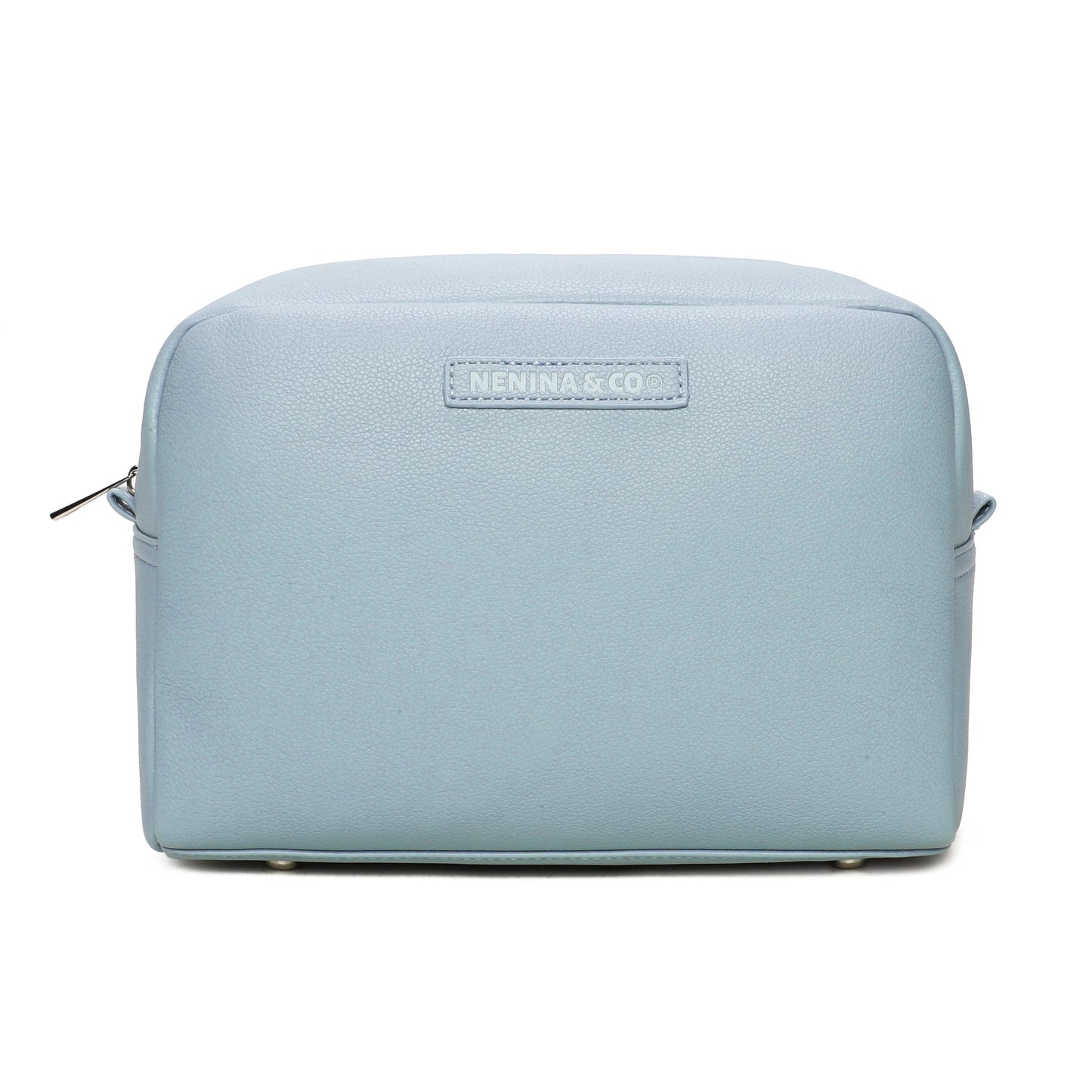 Pack Nacimiento Bebé: Portadocumentos + Neceser de Eco Piel MIREM Dusty Blue | Nenina & Co