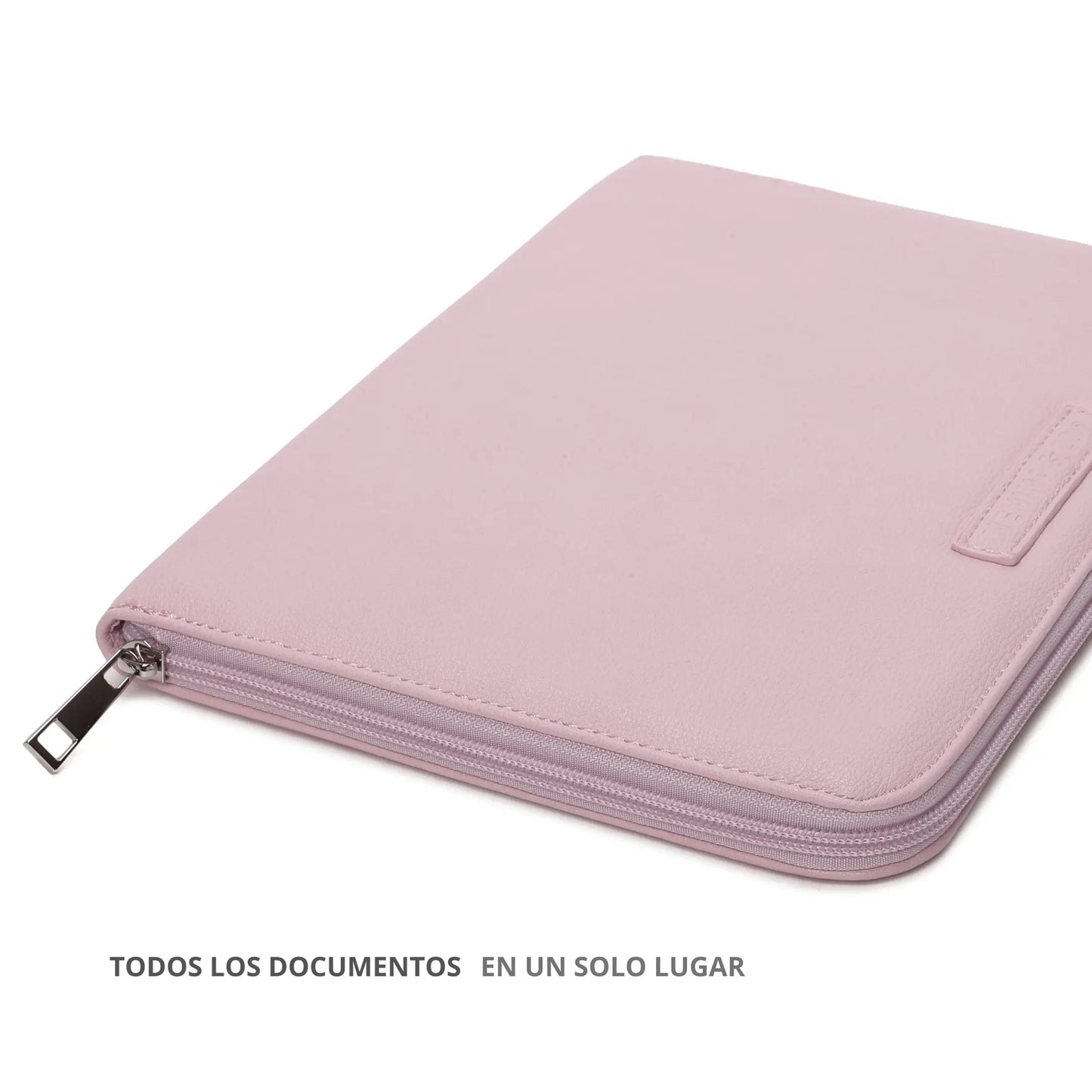 Pack Nacimiento Bebé: Portadocumentos + Neceser de Eco Piel MIREM Rosa pálido | Nenina & Co