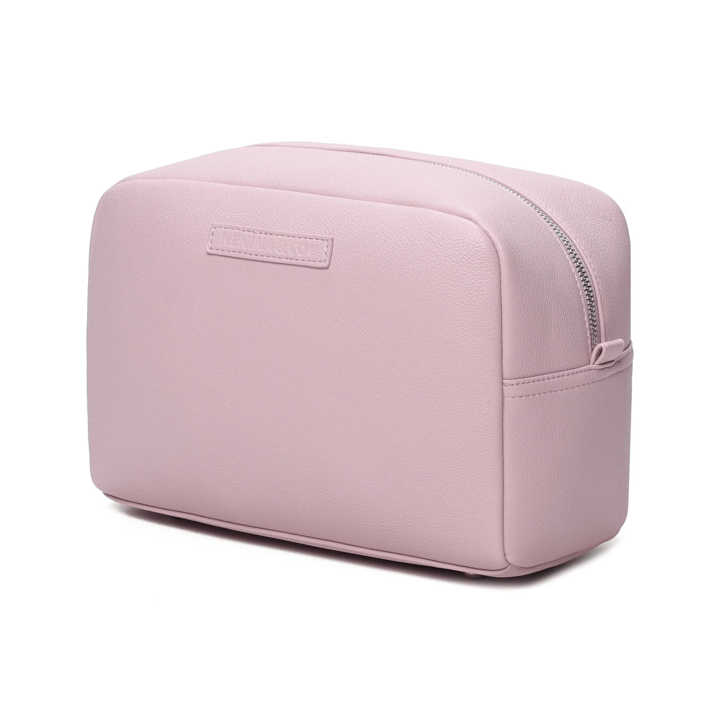 Pack Nacimiento Bebé: Portadocumentos + Neceser de Eco Piel MIREM Rosa pálido | Nenina & Co