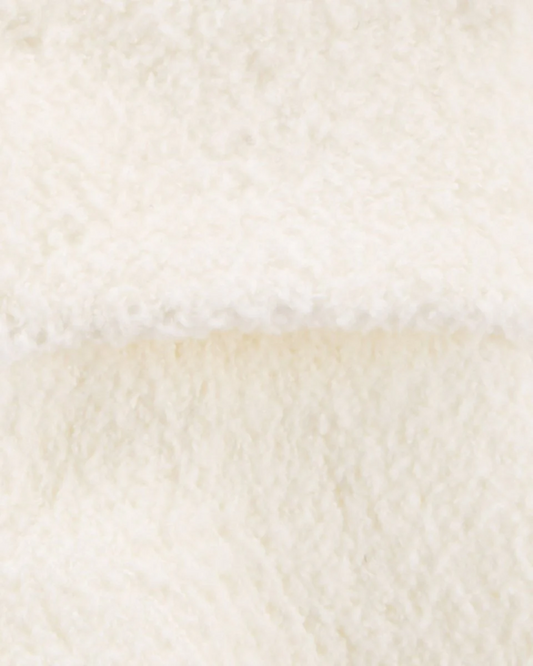 Pack cuatro pares calcetines chenilla blancas