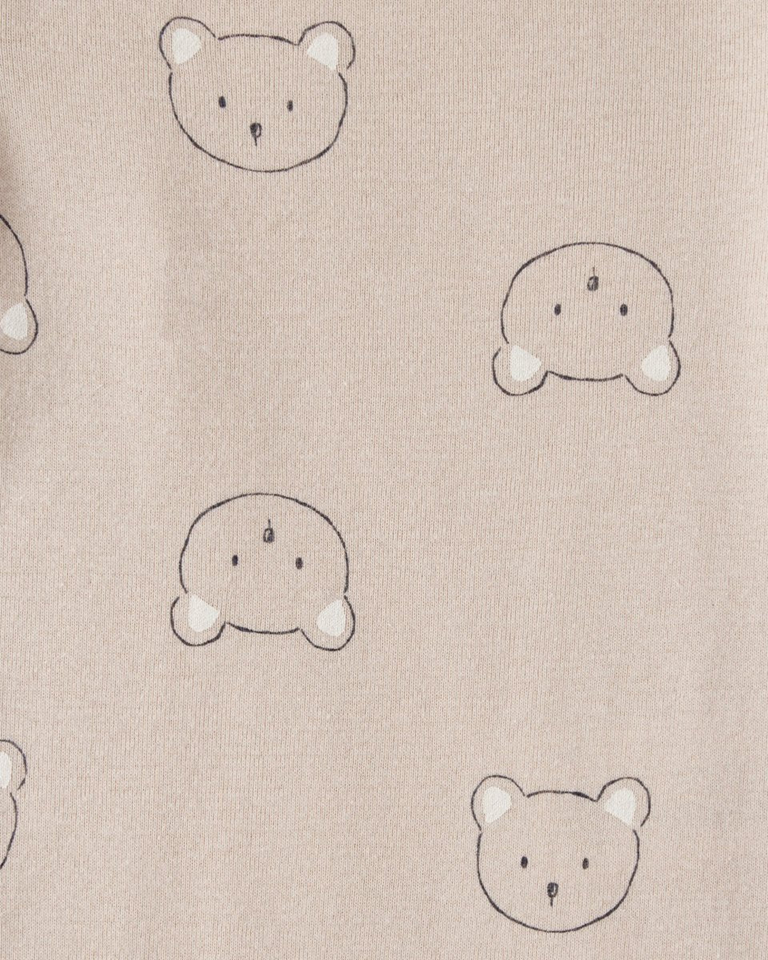 Pack cuatro piezas body manga larga con diseño de oso