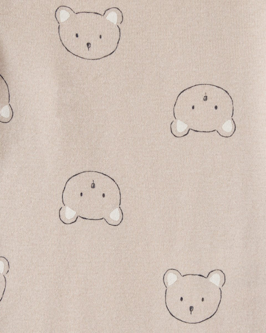 Pack cuatro piezas body manga larga con diseño de oso