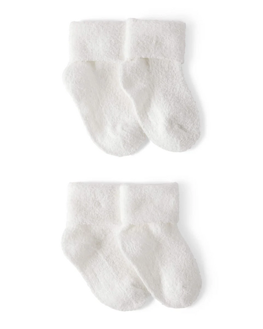 Pack cuatro pares calcetines chenilla blancas