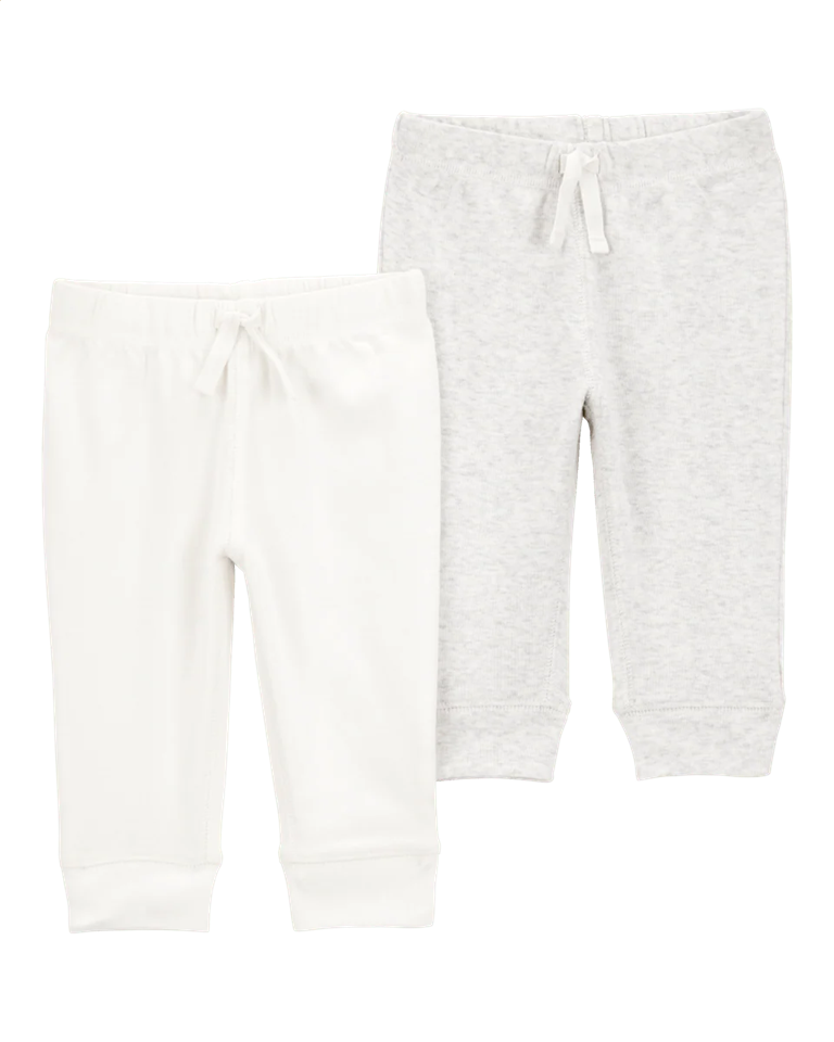 Pack dos pantalones algodón gris