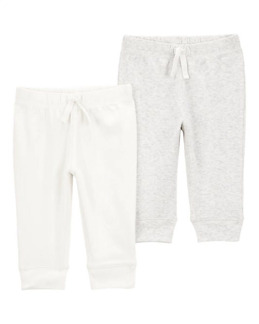 Pack dos pantalones algodón gris