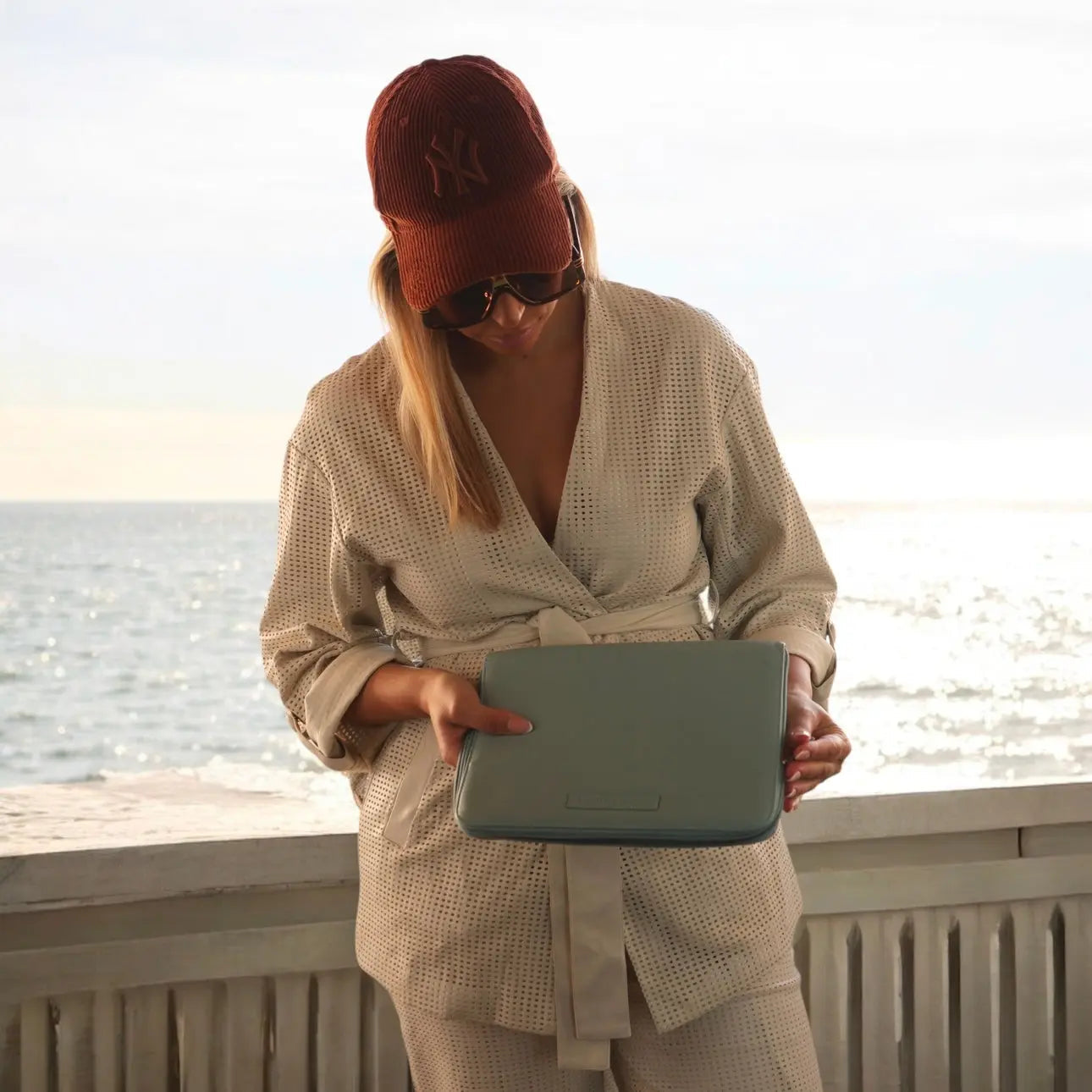 Portadocumentos Bebé Eco piel MIREM By Nenina & Co Dusty Blue