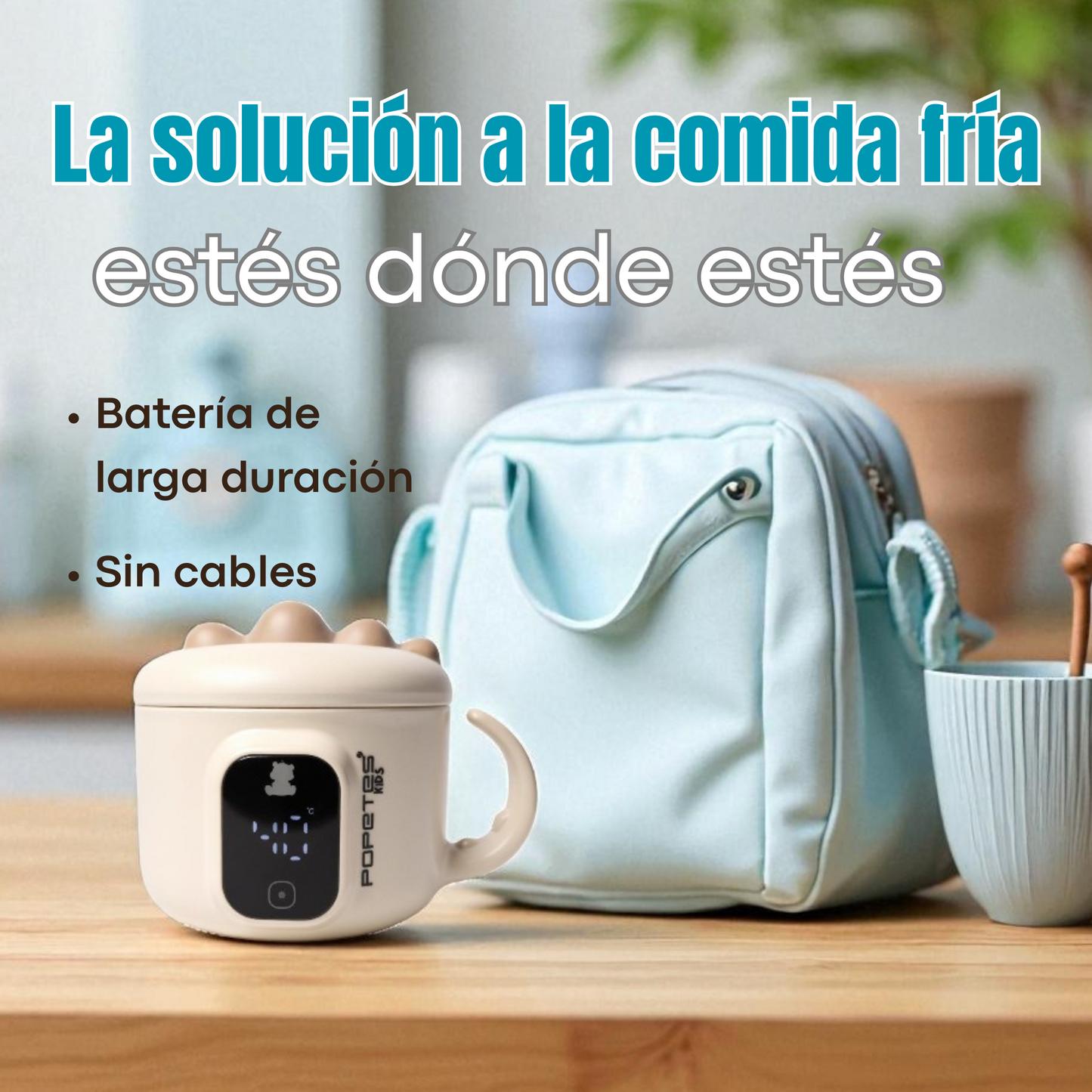 Cuenco Calienta Potitos Portátil RAPTOR | Popetes Kids