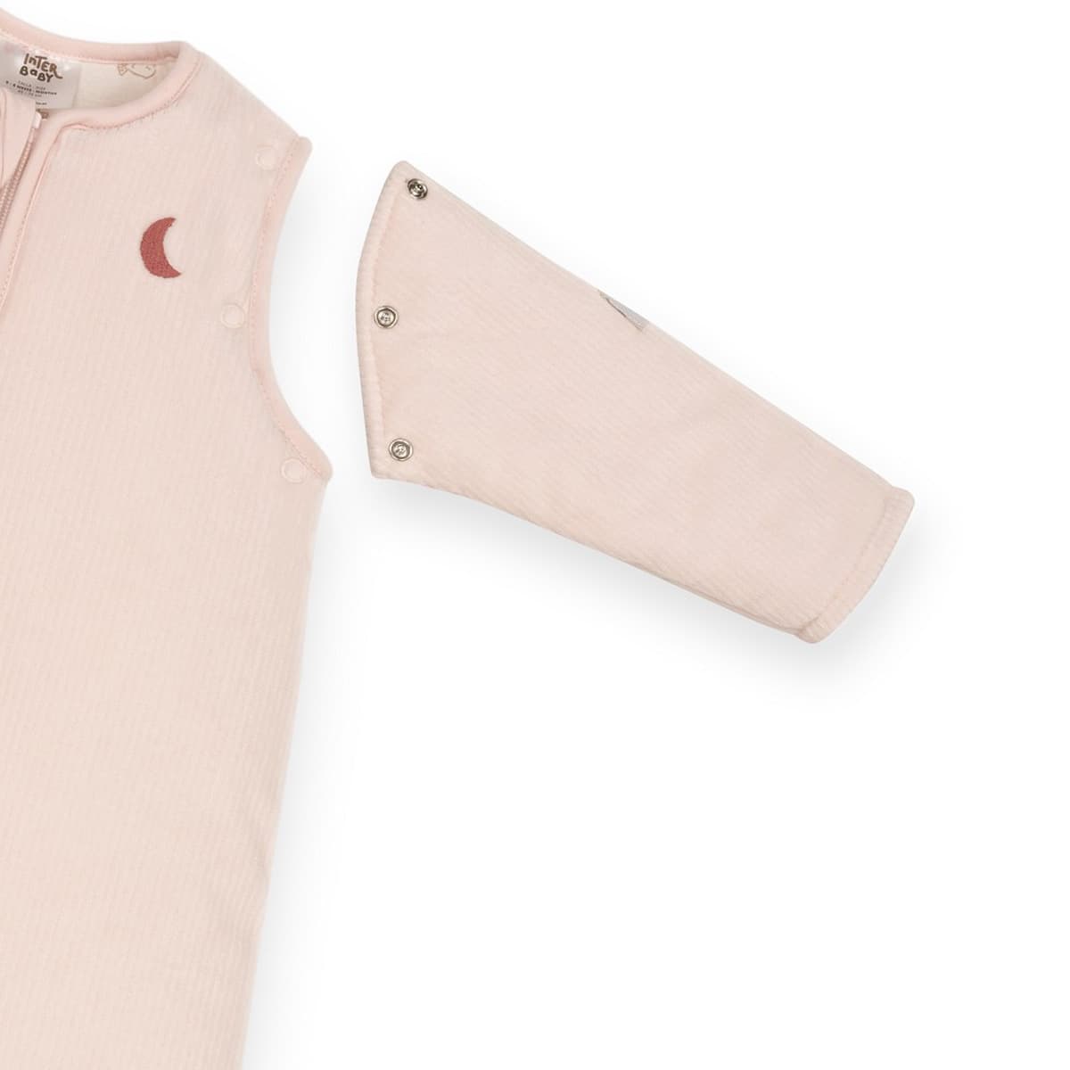 Saco de dormir para bebé beige con mangas extraíbles SACO08-09 Interbaby