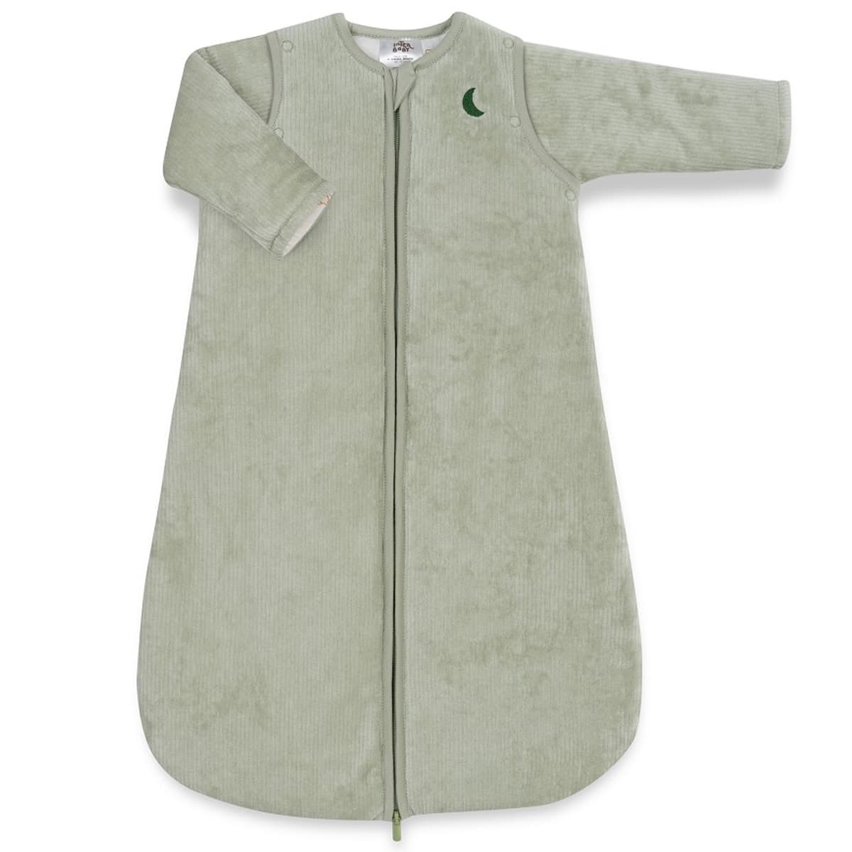 Saco de dormir para bebé verde con mangas extraíbles SACO08-09 Interbaby