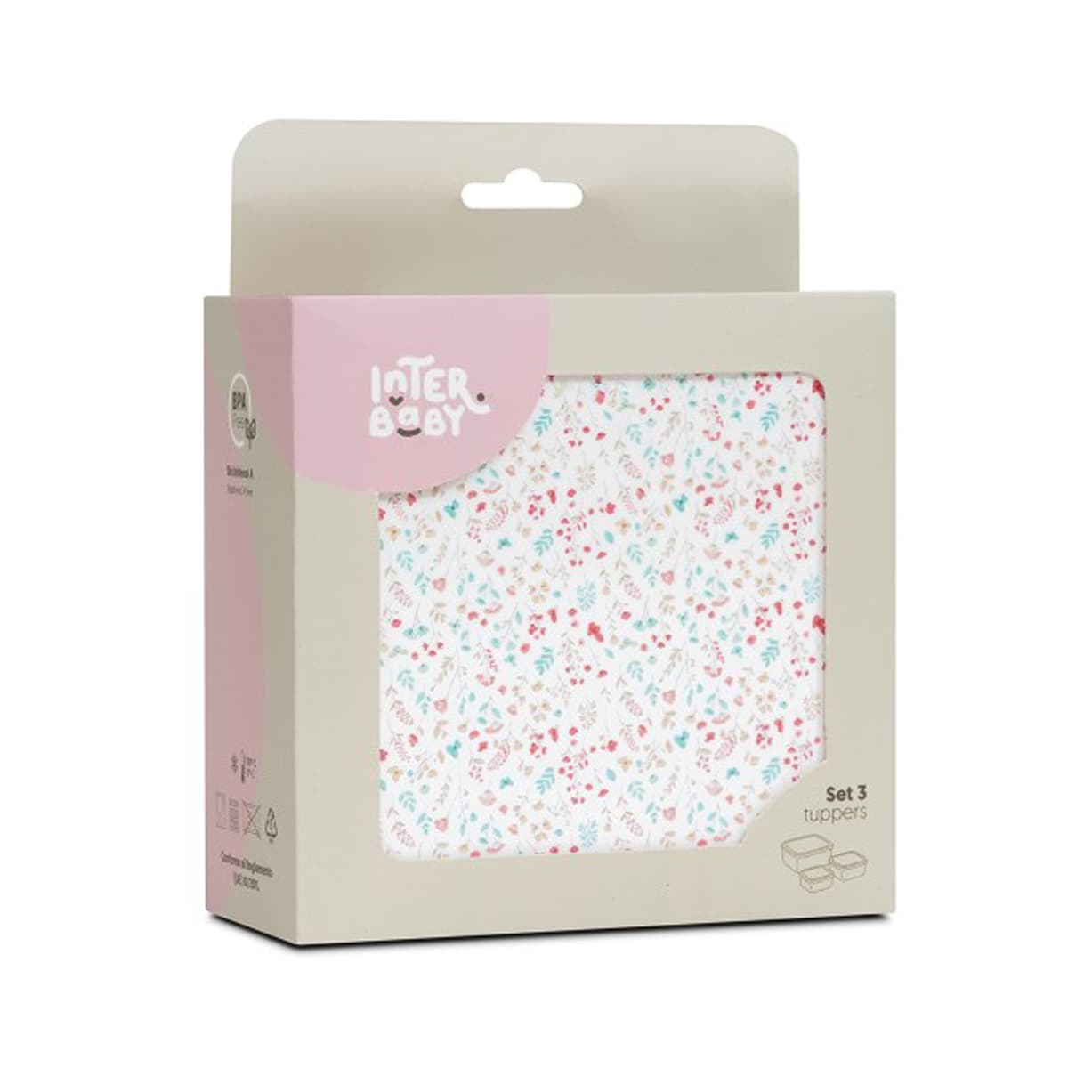 Set de 3 tuppers para bebé Pétalos | Interbaby