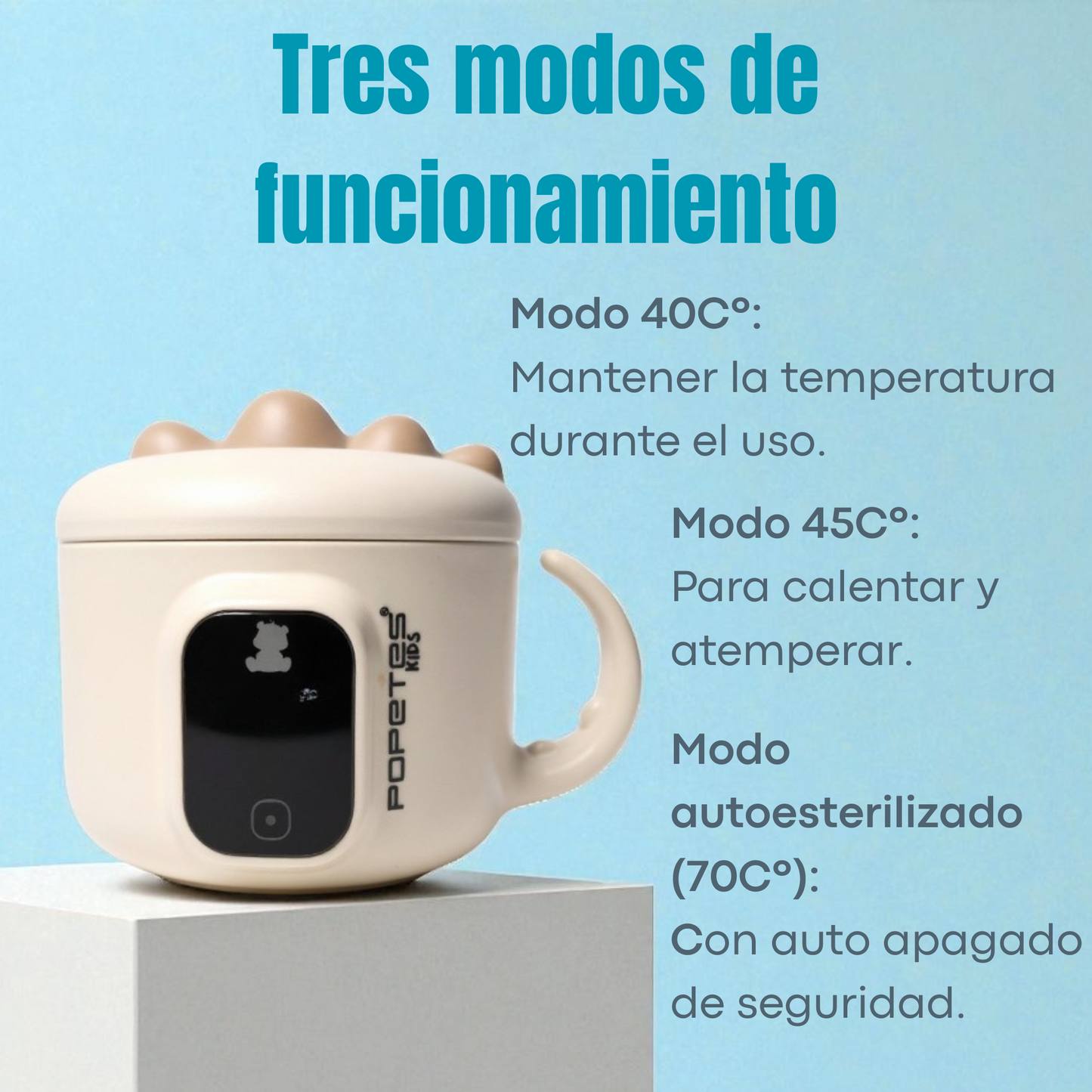 Cuenco Calienta Potitos Portátil RAPTOR | Popetes Kids