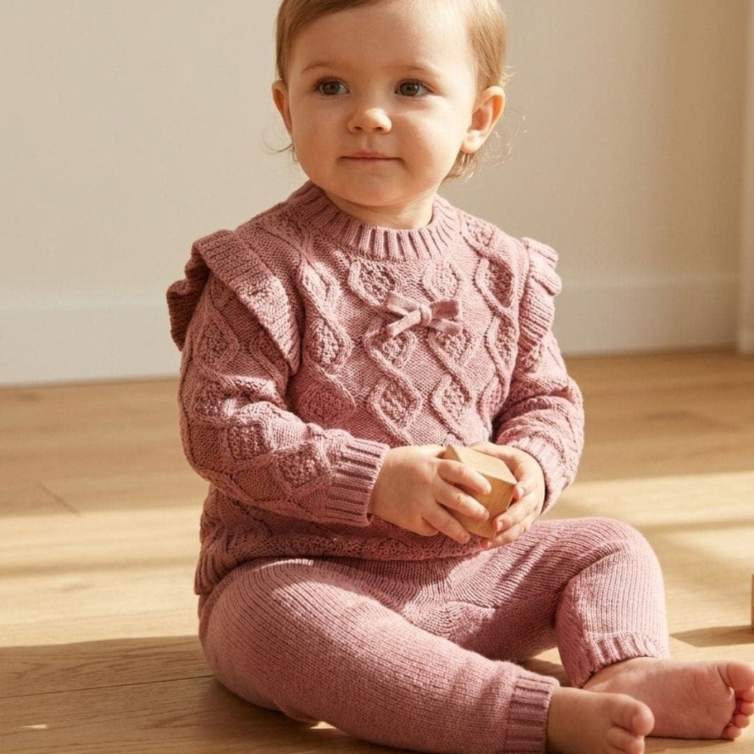 Yatsi Baby 25200261 Ensemble 2 pièces Cœurs en coton rose (0 à 6 mois)
