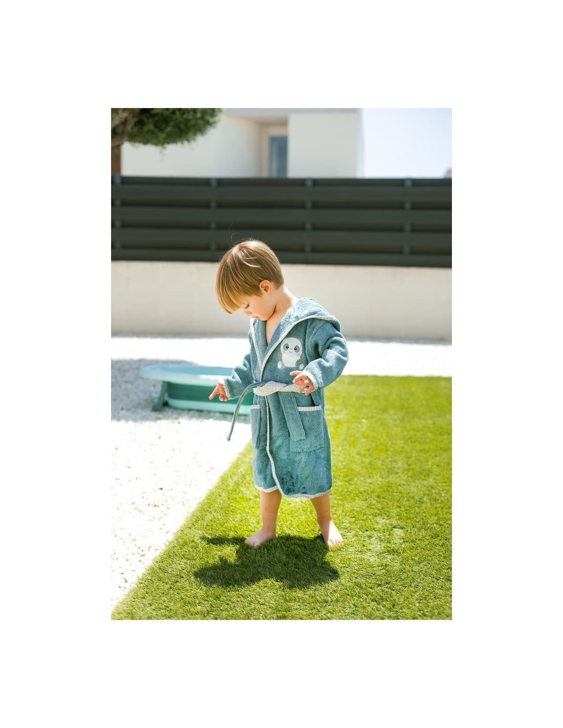 Albornoz infantil Interbaby talla 6-8 521151500 – Suavidad, color y comodidad para después del baño