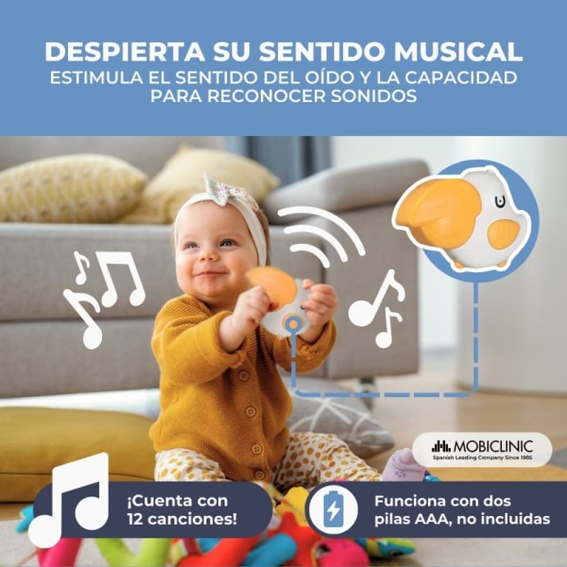 Alfombra de actividades para bebés 5 juguetes 2 arcos Desarrollo sensorial Interactivo Dreamland Gris Mobiclinic