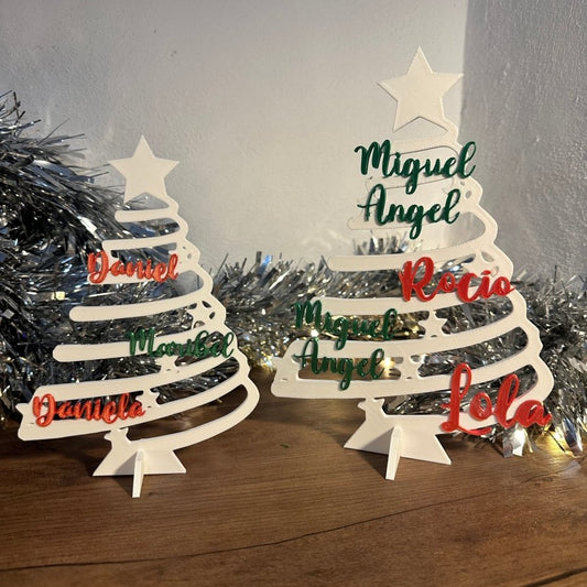 Árbol de Navidad Familiar Personalizado en 3D