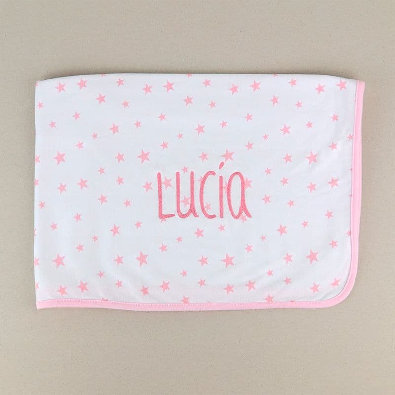 Arrullo bebé personalizado estrellas rosa suave MI PIPO 190
