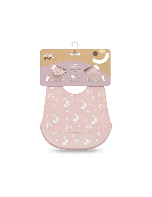 Bavoir en silicone imprimé lapins Interbaby 521100021