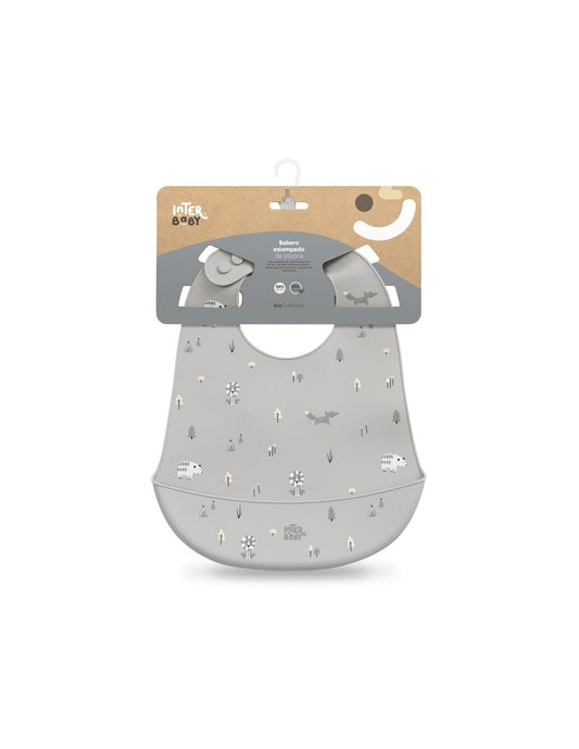 Bavoir en silicone imprimé forêt Interbaby 521100022