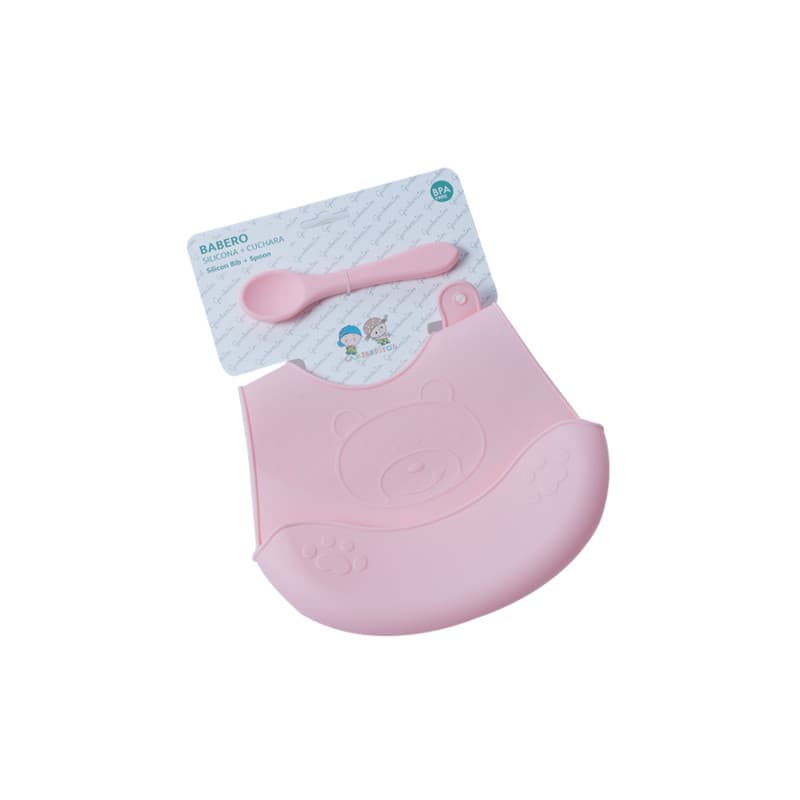 Bavoir en silicone Interbaby avec ramasse-miettes Imprimé éléphant 521100023