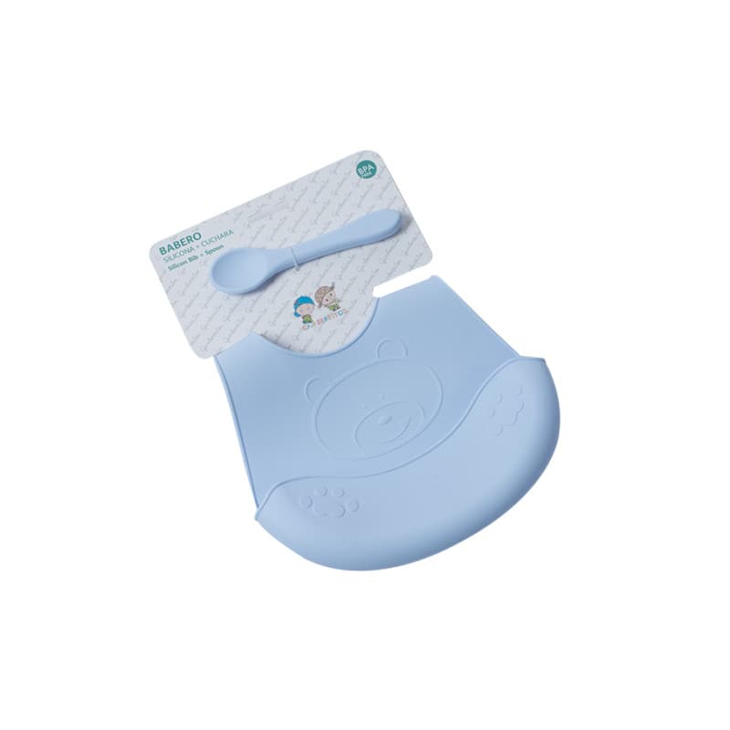 Bavoir en silicone Interbaby avec ramasse-miettes Imprimé éléphant 521100023