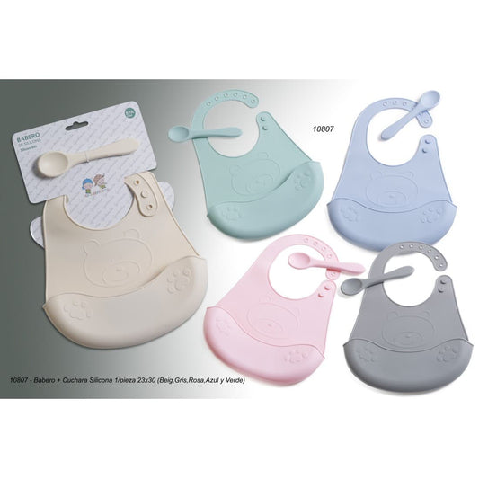 Babero silicona con cuchara GAMBERRITOS 321110807