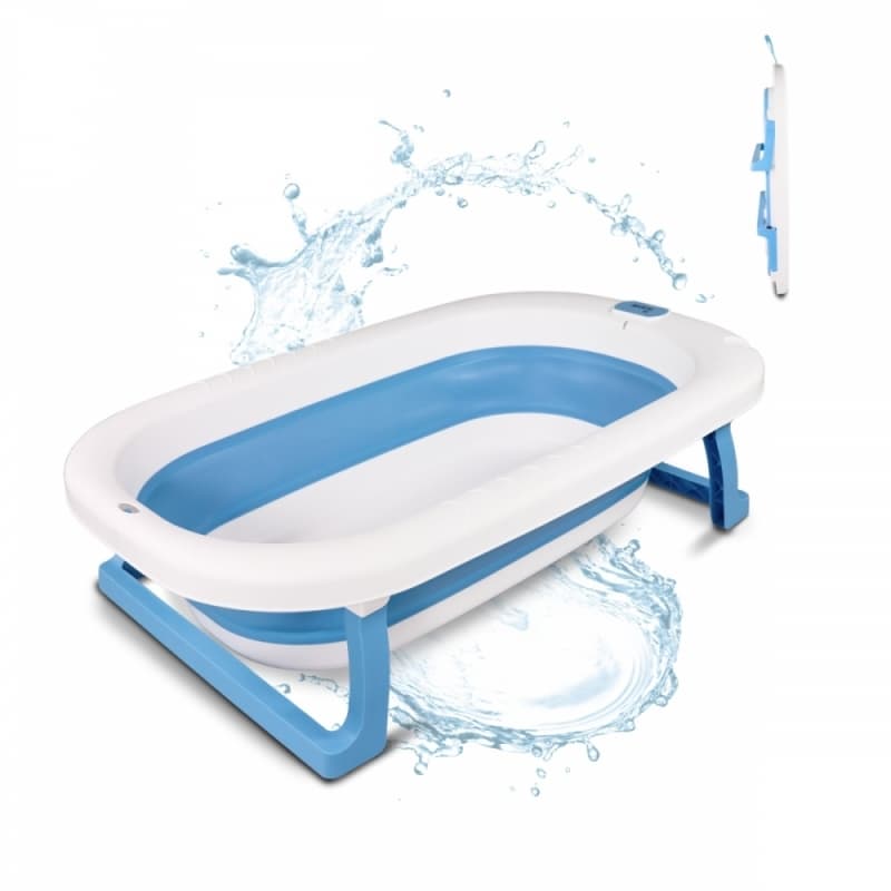 Bañera infantil Bubba azul Plegable, compacta y antideslizante Con patas reforzadas Mobiclinic