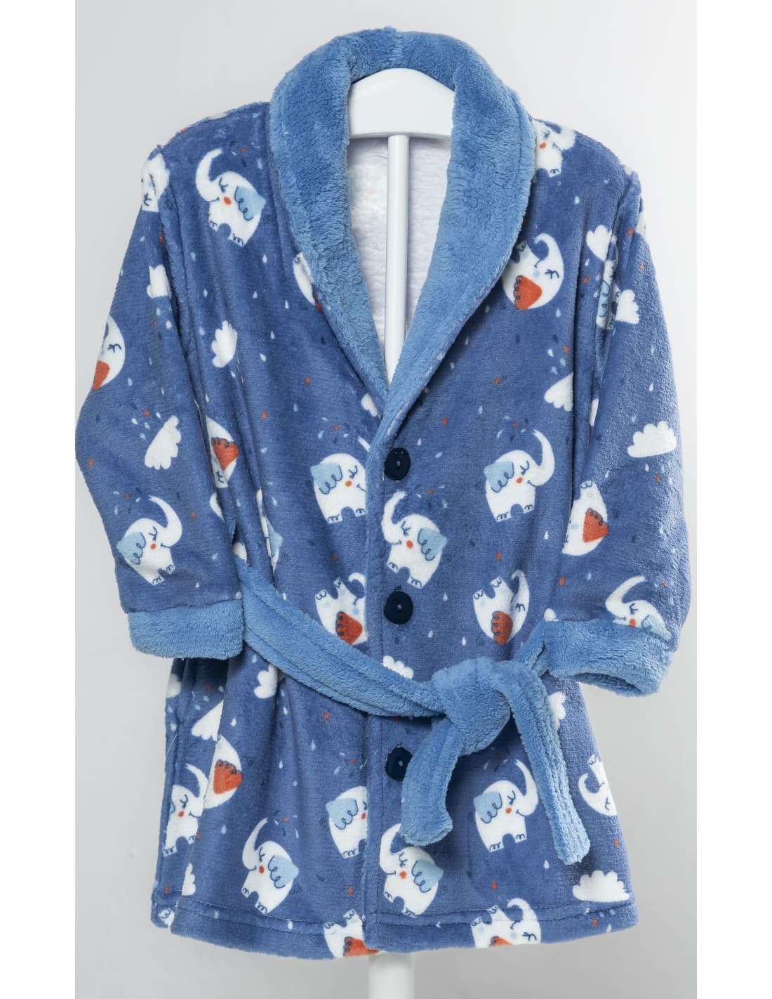 Roupão de Banho KINANIT Baby Coral Fleece com Estampado Coração 8309