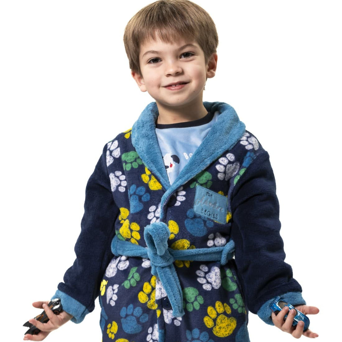 Peignoir enfant extra-doux en Coraline avec ceinture Nacarina Kinanit 8062