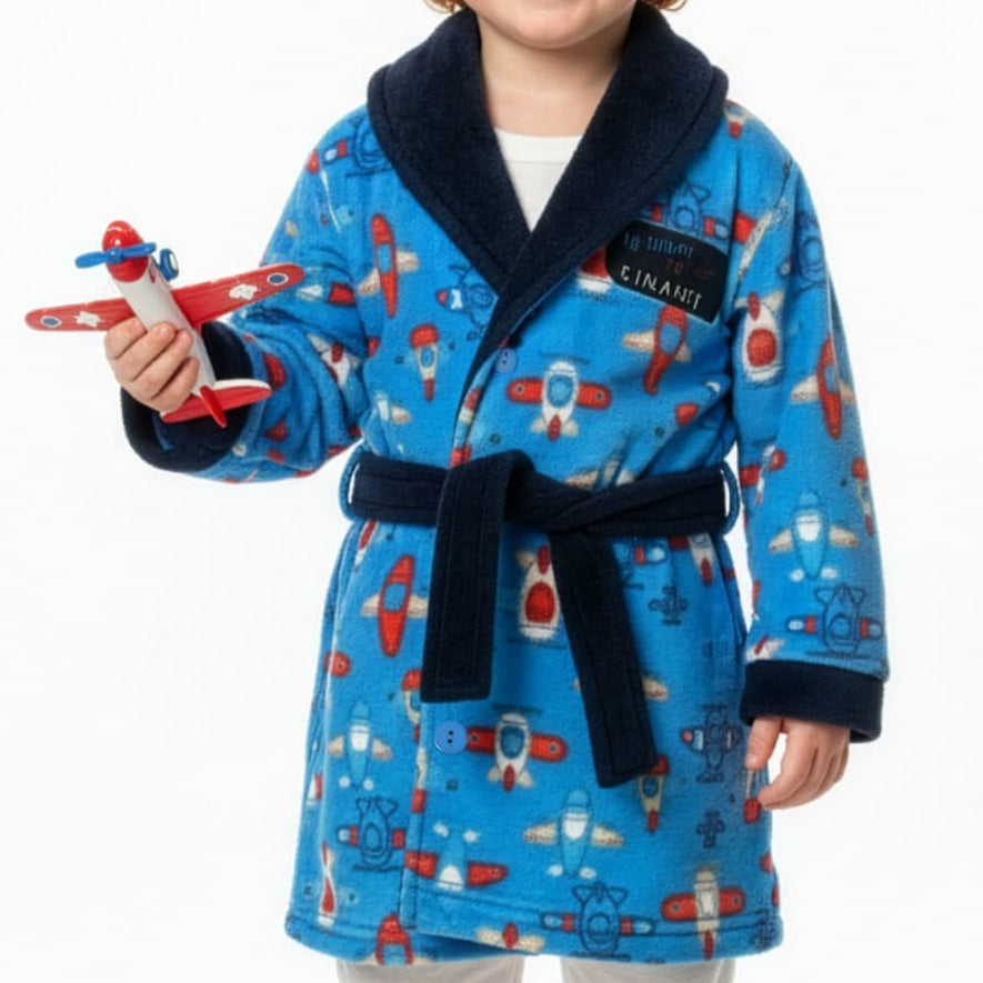 Peignoir enfant extra-doux en Coraline avec ceinture Nacarina Kinanit 8062