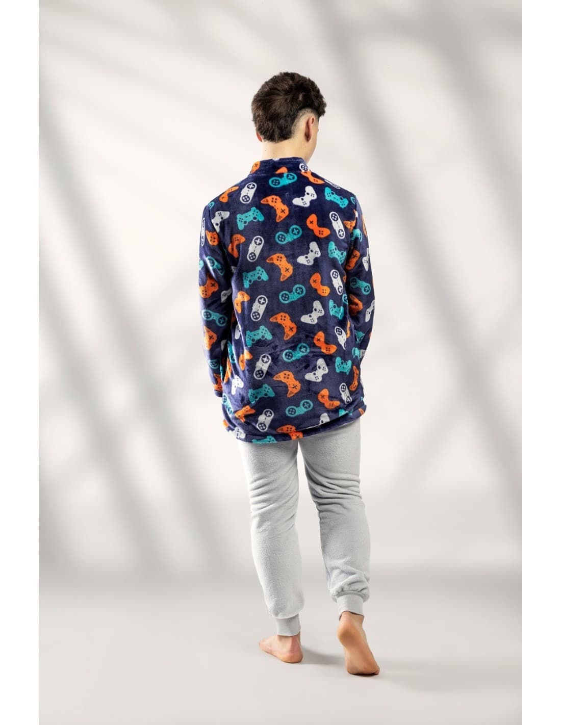 Roupão juvenil em lã coral para menina Stars 8127 Kinanit