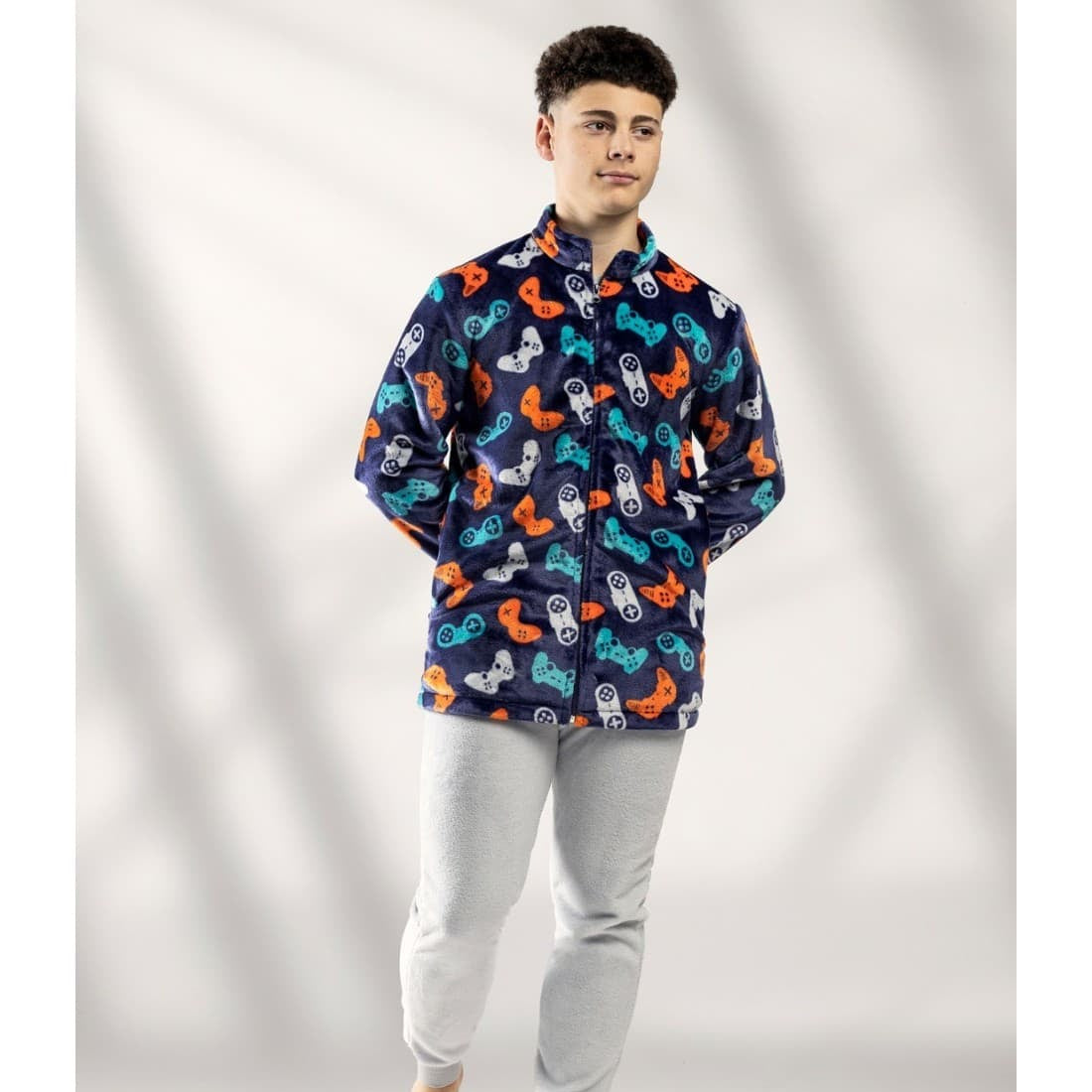 Roupão juvenil em lã coral para menina Stars 8127 Kinanit