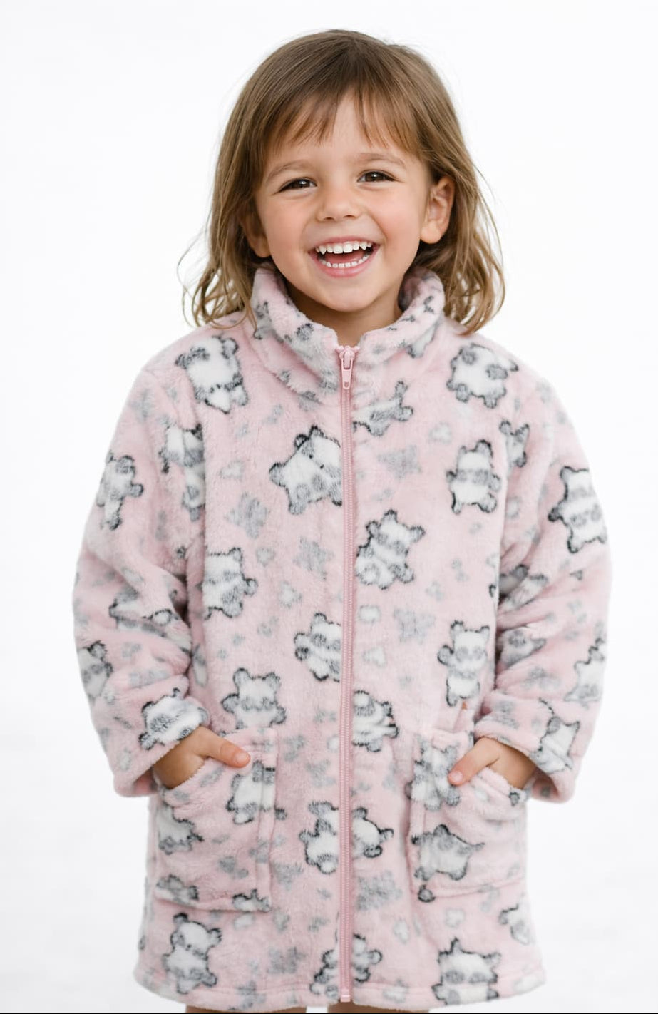 Peignoir enfant extra-doux en Coraline avec ceinture Nacarina Kinanit 8062