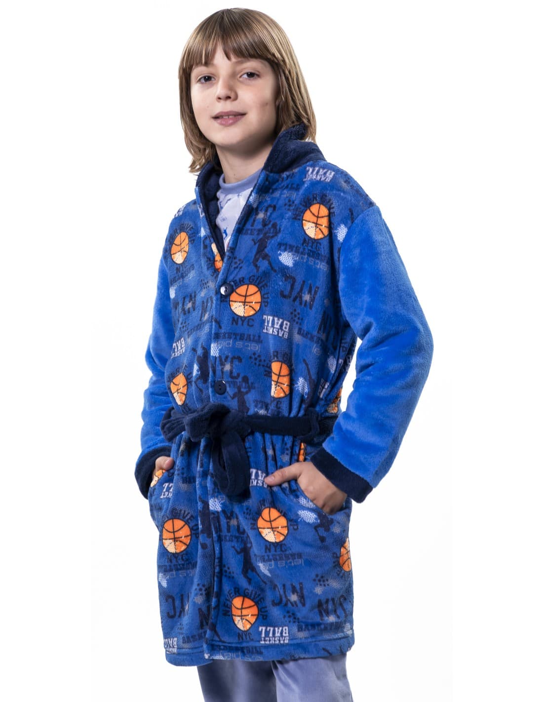 Nacarina 8134 KINANIT robe de menina jovem em coral suave com estampado de estrelas