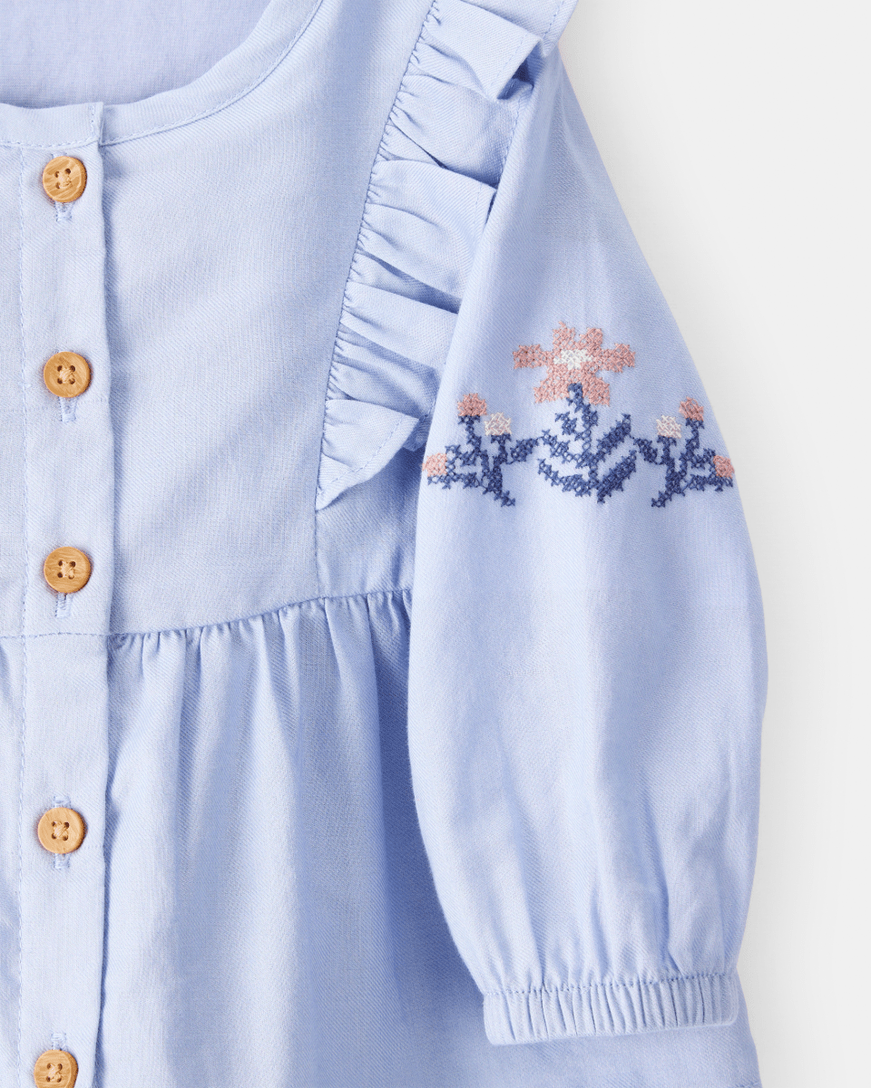 Blusa de manga larga azul