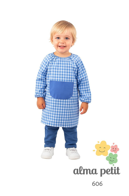 Farda escolar para bebé com estampado vichy fechado – Alma Petit Colegiales Ref. 199800606