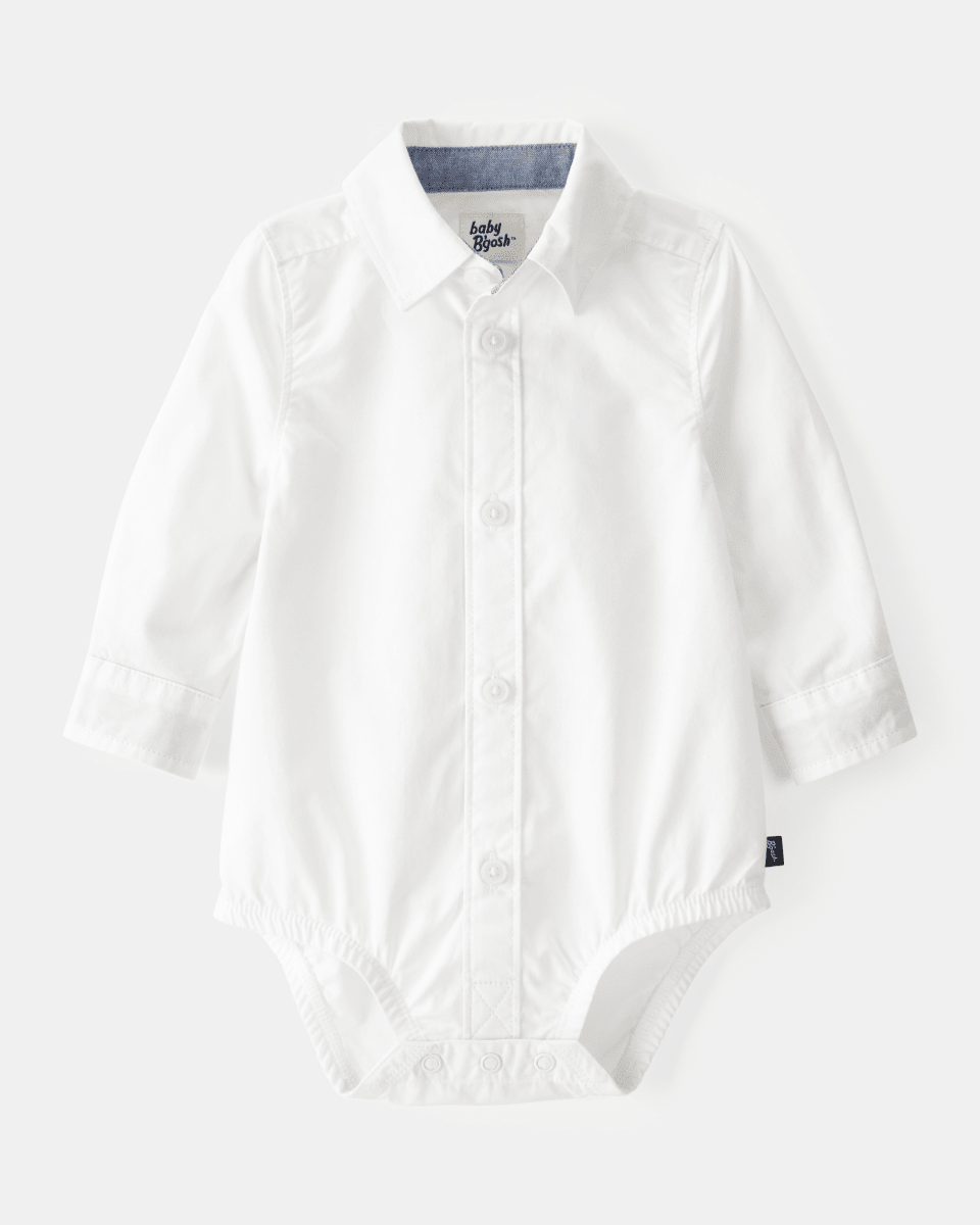 Body tipo camisa blanco de manga larga