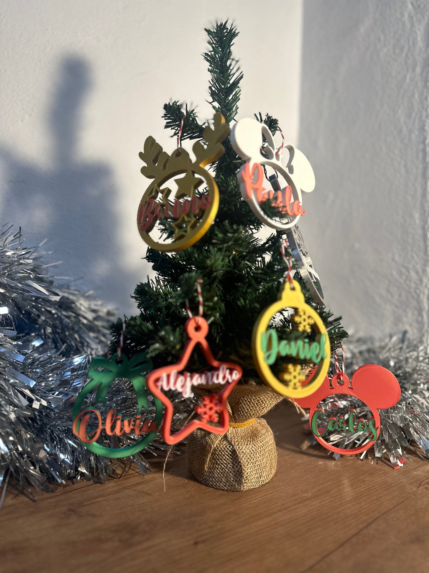 Bolas de Navidad Personalizadas 3D | Bolas con Nombre Adorno Navideño