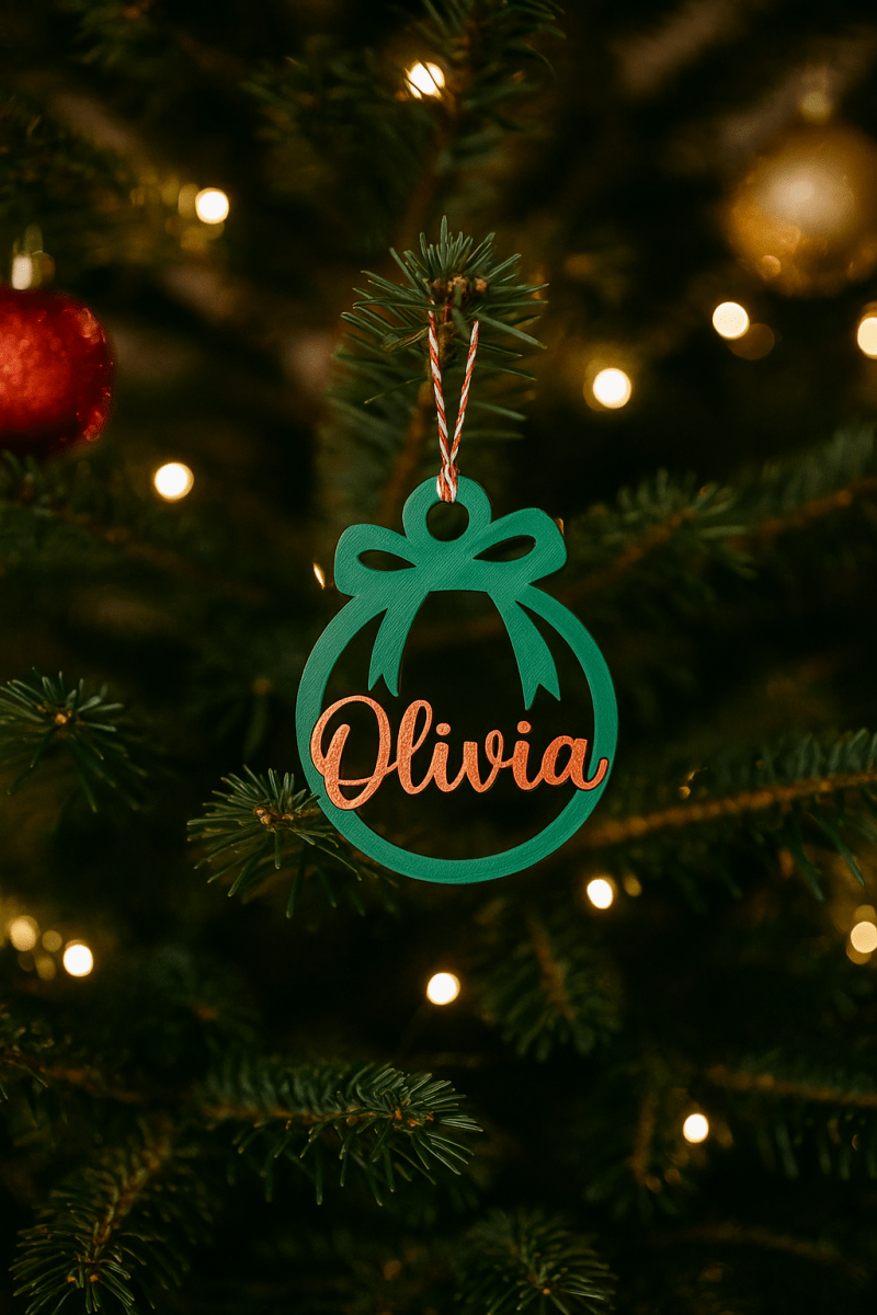 Bolas de Navidad Personalizadas 3D | Bolas con Nombre Adorno Navideño