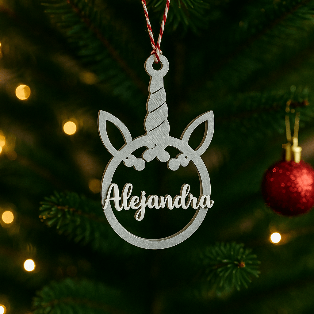 Bolas de Navidad Personalizadas 3D | Bolas con Nombre Adorno Navideño