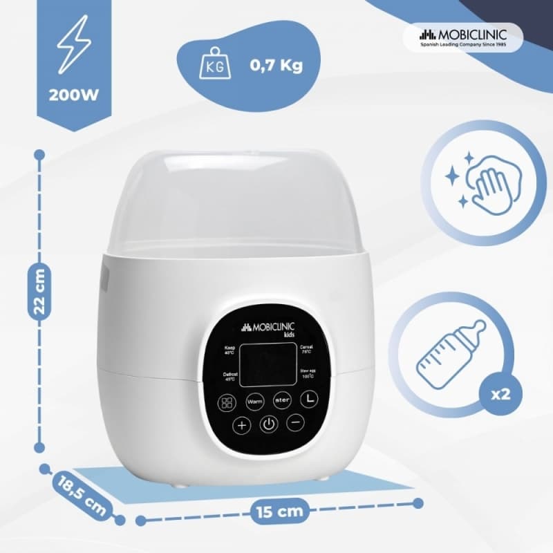 Calienta Biberones Doble Bibidu 6 en 1 Mobiclinic Práctico, seguro y multifunción
